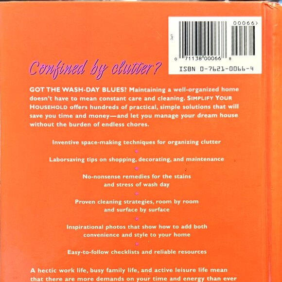 SIMPLIFY YOUR HOUSEHOLD How to Make Your home work with LESS HOUSEWORK HC BOOK - Picture 3 of 13